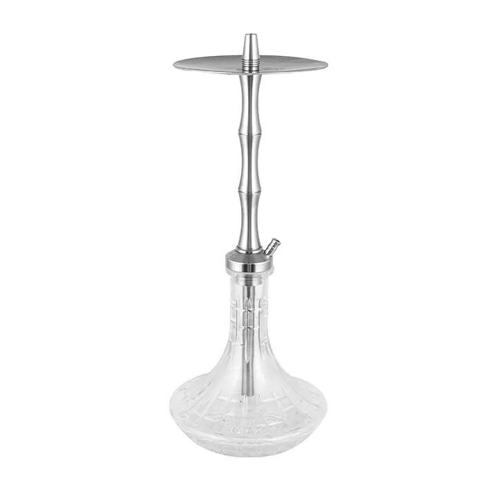 How to use Patterned Clear Glass Silver Stainless Steel Single Hole Hookah correctly?